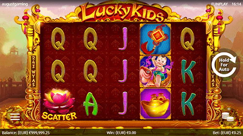The “Lucky Kids” slot by August Gaming has 243 winnings ways