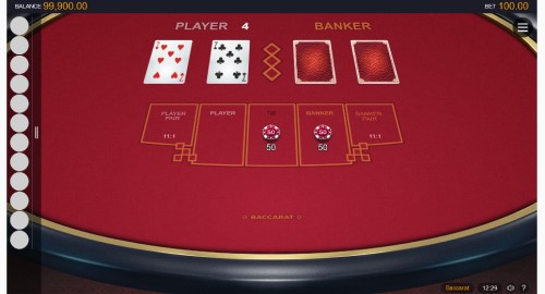 Baccarat title has five types of bets by Microgaming