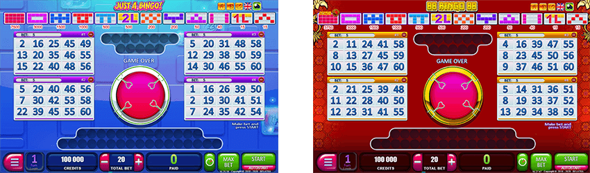 “Just a Bingo!” and “88 Bingo 88” games from Belatra games