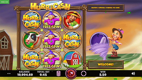 “HurriCash” is a 9x1 slot by Caleta Gaming with an RTP rate of 96.40%