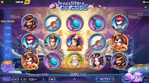 The DreamTech slot game “Investiture of Gods” has a 5x3 layout