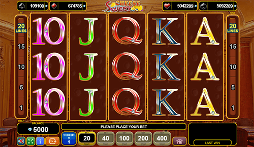 The “Sweet Cheese” is a 3x5 cat & mouse-styled slot with 20 pay lines developed by EGT