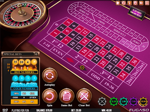 The “Neon Roulette” by Fugaso is based on the “European standard”