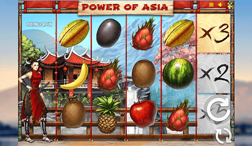 The oriental-themed Fugaso slot “Power of Asia” has “3x4 in 3x5” reel layout