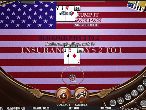 “Trump It Blackjack Single Deck” by Fugaso