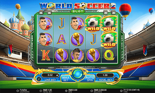 “World Soccer 2” is a Gameplay Interactive football slot with a 5x3 layout