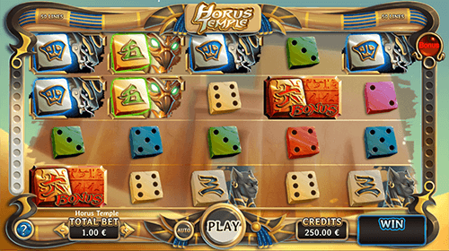 The Gaming1's slot title “Horus Temple” has 50 pay lines and an RTP of 95.84%
