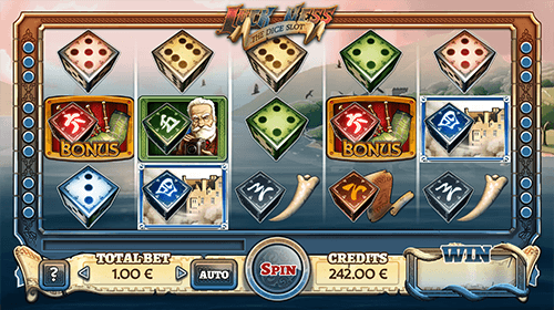 The “Luck Ness: The Dice” slot by Gaming1 has a 5x3 layout and 10 pay lines