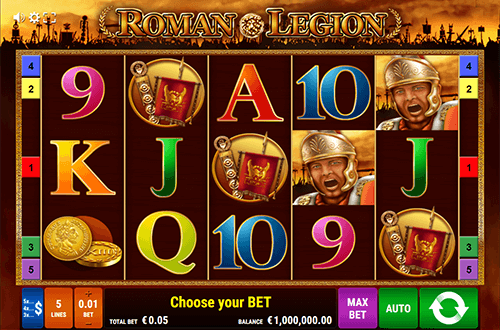 Gamomat’s slot “Roman Legion” features 20 pay lines