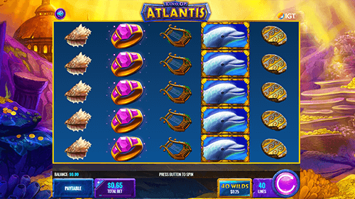 “King of Atlantis” is a sea-themed slot by IGT with a 5x5 reel layout