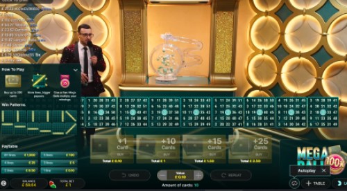 Is a flashy Lotto game that begins by purchasing a card!