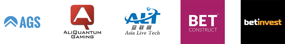 Some MrSlotty partners - AGS, AliQuantum Gaming, Asia Live Tech, BetConstruct, betinvest