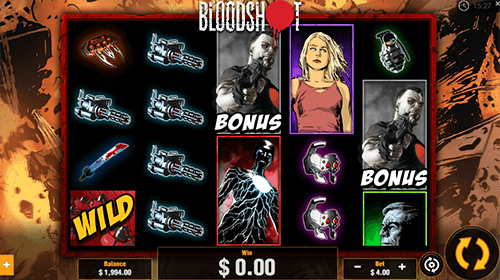 “Bloodshot” is a 4x5 slot game by Pariplay with 40 fixed pay lines
