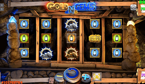 “Gold N Gems II” slot by Parlay Games allows the reel layout to be switched between a 5x3 and a 1x3