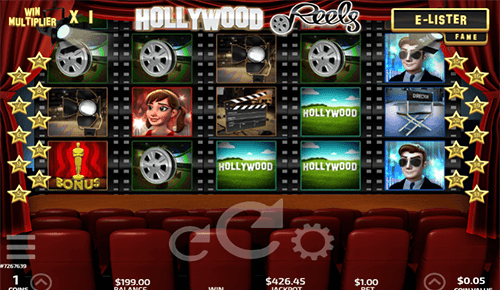 “Hollywood Reels” slot by Parlay Games features a 5x3 layout and 20 fixed paylines
