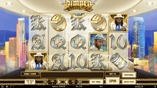 The “Pimped” slot by Play'n GO offers up to 10 pay lines and has an RTP of 96%
