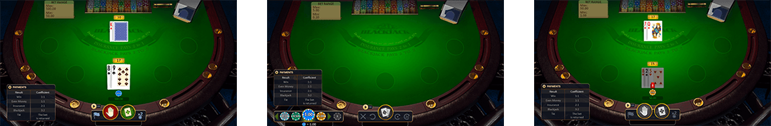 Playson has three table games – Blackjack, Blackjack Low and Blackjack High