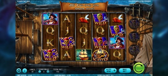 Plucky Pirates game is a 5x4 reel layout slot game with very pretty interface.