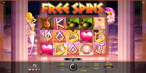 “Mighty Aphrodite” is a 5x3 slot by Rival with many free spin features