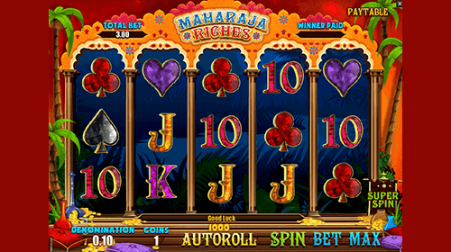 “Maharaja Riches” slot by SkillOnNet has s 5x3 reel layout and 30 pay lines