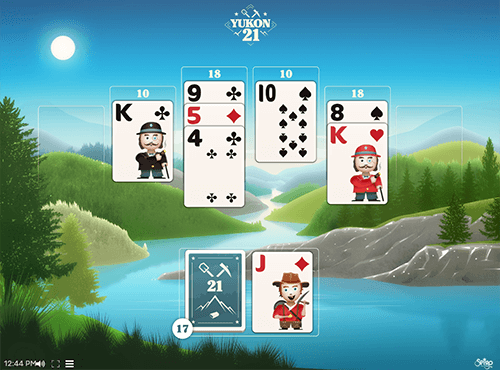 “Yukon21” is a Spigo game which combines Solitaire and Blackjack into one