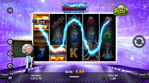 The “Einstein Eureka Moments” 5x3 slot by Stakelogic has 20 pay lines