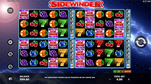 Stakelogic's slot “Sidewinder Quatro” offers a quadruple 5x3 reel layout