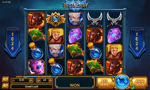 Legendary is a 5x4 slot game by Swintt with 1,024 winning ways